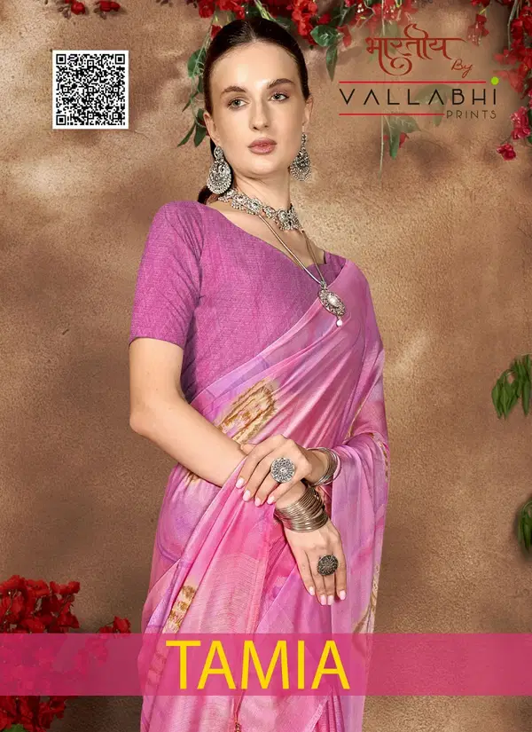 Tamia By Vallabhi Shibori Chiffon Printed Sarees Wholesale Market In Surat