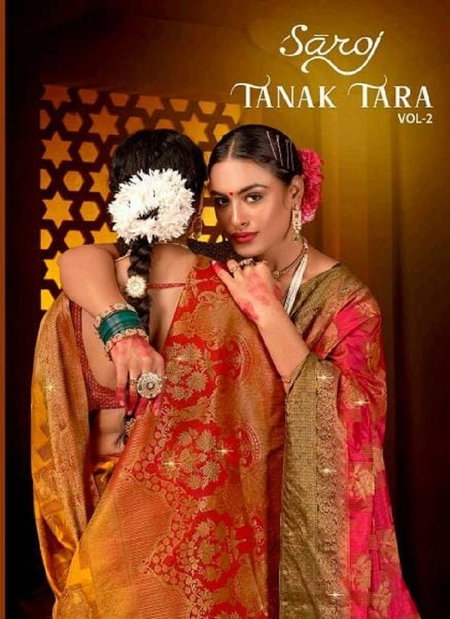 Tanak Tara Vol 2 By Saroj Swarovski Dolla Silk Sarees Wholesale Market In Surat
