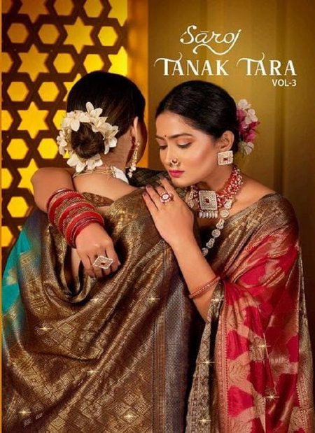 Tanak Tara Vol 3 By Saroj Swarovski Dolla Silk Sarees Wholesale Price In Surat