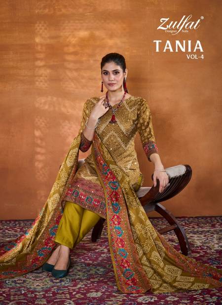 Tania Vol 4 By Zulfat Designer Printed Pure Cotton Wholesale Dress Material Suppliers In Mumbai Catalog