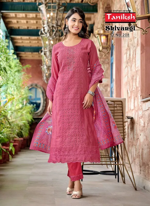 Taniksh Shivangi Vol 2 Muslin Designer Kurti With Bottom Dupatta Wholesale Shop In Surat
