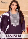 Tanisha By Sangeet Viscose Rayon Embroidery Kurti With Bottom Dupatta Wholesale Shop In Surat