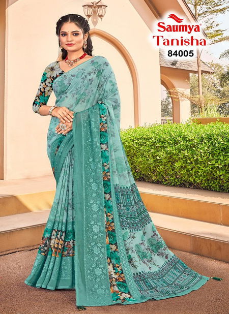 Tanisha By Saumya Printed Weightless Saree Suppliers In India Catalog