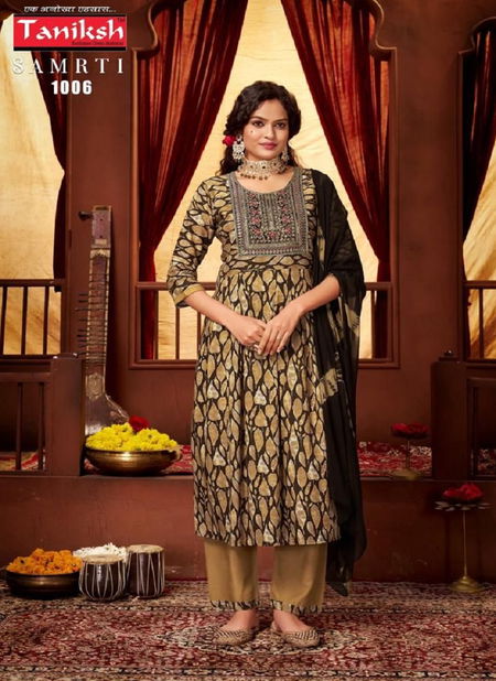 Tanishk Samrti Rayon Naira Cut Kurti With Bottom Dupatta Catalog
 Catalog