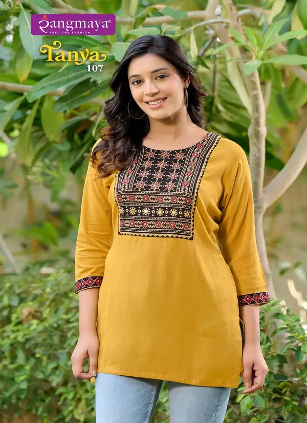 Tanya By Rangmaya Rayon Tunic Ladies Top Suppliers In India