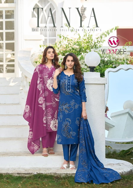 Tanya By Woodee Viscose Vatican Wholesale Kurti With Bottom Dupatta In India