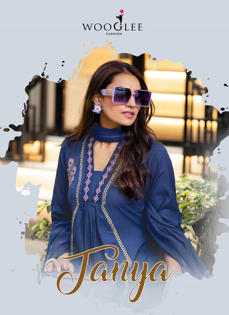 Tanya By Wooglee Cotton Flex Printed Kurti With Bottom Dupatta Suppliers In India