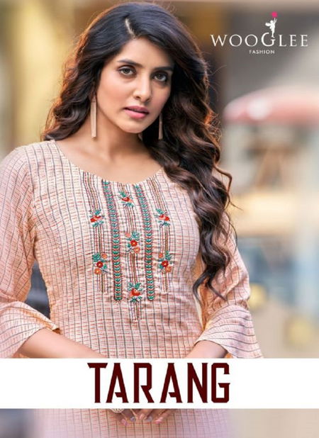 Tarang By Wooglee Rayon Printed Embroidery Kurtis Suppliers In India Catalog