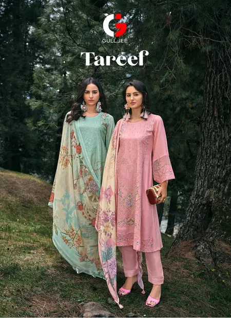 Tareef By Gull Jee Designer Embroidered Russian Silk Salwar Kameez Wholesale Price In Surat
 Catalog