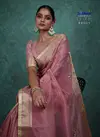 Tarini By Sethnic Self Work Linen Tissue Ocassion Saree Exporters In India
