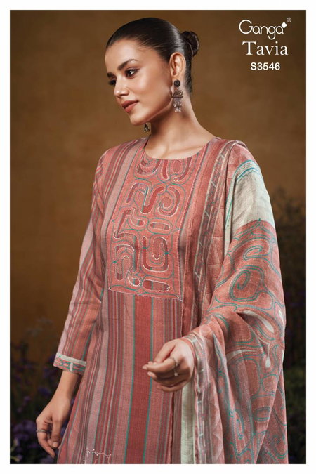 Tavia By Ganga Cotton Printed Embroidered Salwar Kameez Bulk Orders In India