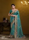 Teal Green Rajasvi By Mahotsav Designer Wedding Wear Saree Wholesale Price