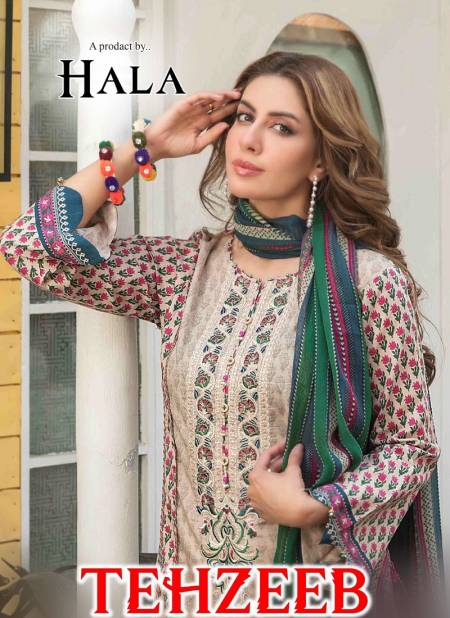 Tehzeeb By Hala Cambric Cotton Pakistani Dress Material Catalog