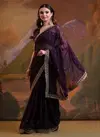 Tempo By Fashion Berry Georgette Party Wear Sarees Suppliers In India