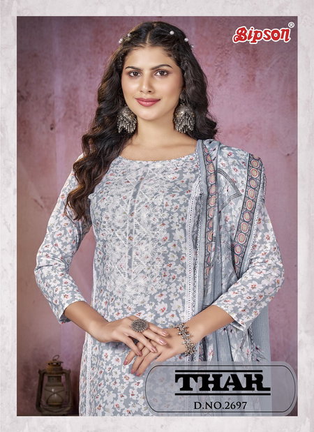 Thar 2697 By Bipson Embroidery Pure Cotton Dress Material Wholesale Market In Surat