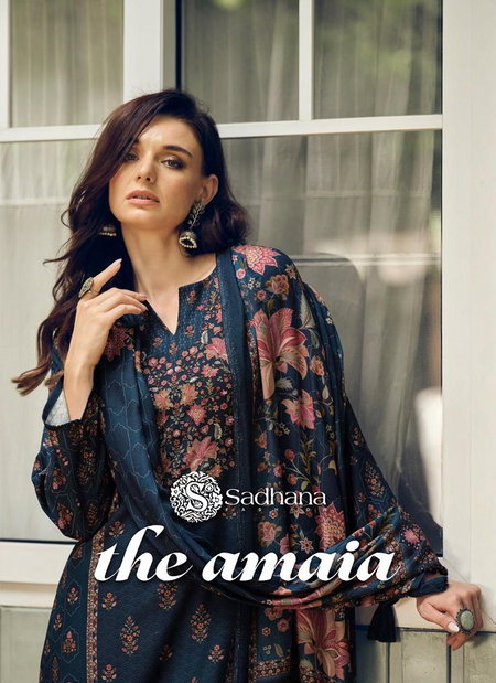 The Amaia By Sadhana Online Viscose Pashmina Dress Material Wholesale
