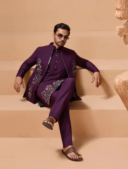 The Classic Man by Shubhvastra Mens Kurta Pajama With Koti Exporters In India