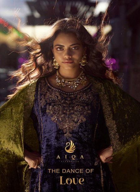 The Dance Of Love By Aiqa Viscose Velvet Designer Salwar Suits Wholesale Price In Surat