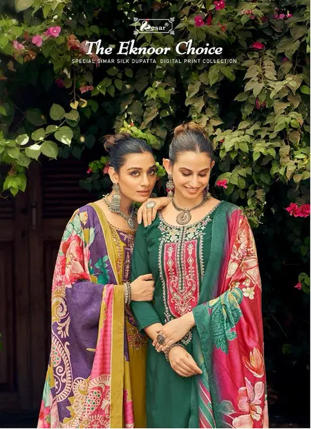 The Eknoor Choice By Kesar Viscose Muslin Online Dress Material Wholesale