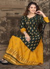 The Fashion Studio Manmeet Ethnic Wear Rayon Printed Kurti With Skirt Collection