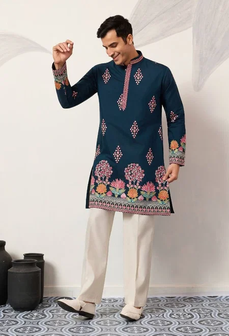 The Grand Kurta by Shubhvastra Viscose Silk Mens Kurta Exporters In India