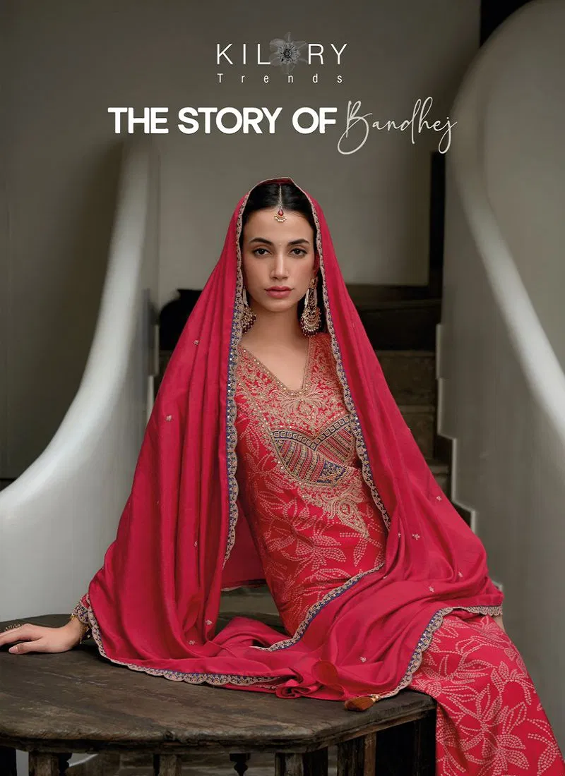 The Story Of Bandhej By Kilory Viscose Modal Silk Salwar Kameez Exporters In India Catalog