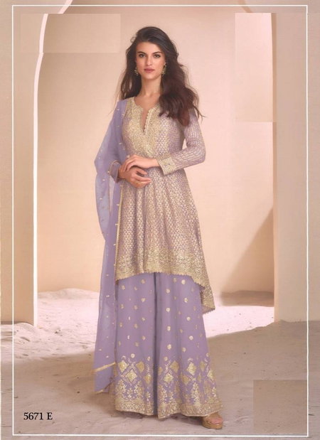Aayana Hit 7671 C and E Georgette Embroidered Salwar Suits Wholesale In India