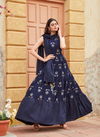 Tips Tops Mimi Fancy Stylish Party Wear Printed Designer Rayon Long Gown With Dupatta Collection
