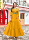 Tips Tops Mora 3 Heavy Festive Wear Rayon Slub  Anarkali Kurti Collection