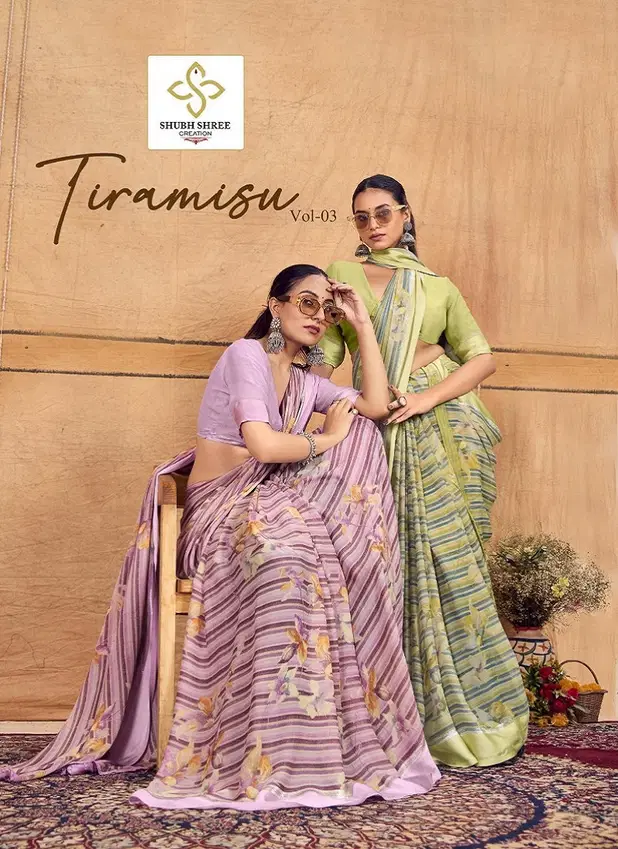 Tiramisu Vol 3 By Shubh Shree Tiramisu Printed Daily Wear Sarees Orders In India