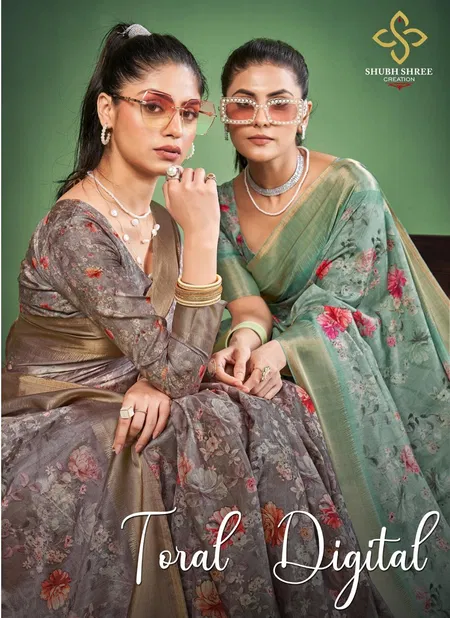 Toral Dizital By Shubh Shree Dola Silk Designer Sarees Exporters In India