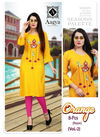 Trendy Aagya orange 2 Enthnic Regular Wear Latest Designer Kurti Collection