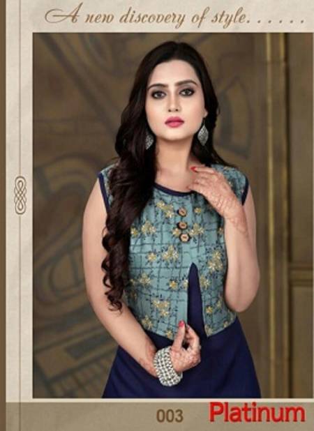 Trendy Aagya Platinum 1 latest Fancy Ethnic Wear Designer Rayon Kurtis Collection Catalog