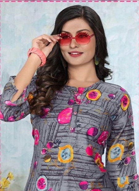 Trendy Aktara Regular Latest Designer Casual Wear Heavy Rayon Crepe Printed Kurtis Collection Catalog