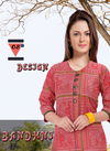 Trendy Bandhni Latest Fancy Designer casual Regular Wear Cotton Printed Kurtis Collection
