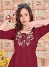 Trendy Sweety Latest fancy Designer Casual Wear Short Embroidery Designer Kurtis Collection
