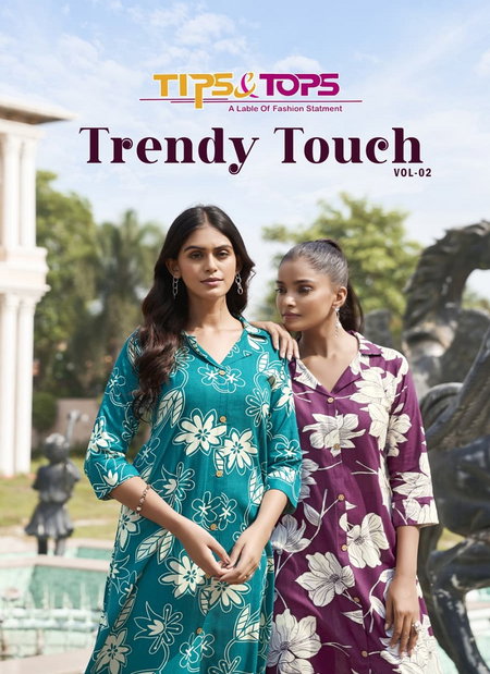 Trendy Touch Vol 2 By Tips And Tops Rayon Ladies Co Ord Set Wholesale Online