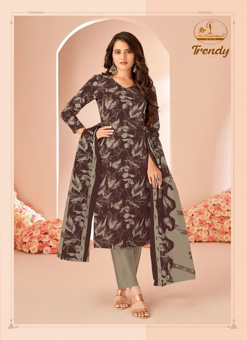 Trendy Vol 2 By Miss World Choice Printed Dress Material Wholesalers In Delhi
 Catalog