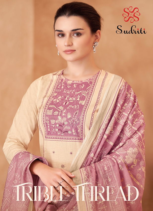 Trible Thread By Sudriti Lawn Cotton Printed Salwar Suits Exporters In India