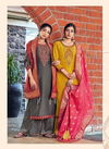 Triple Aaa Khwahish 3 Latest Fancy Designer Regular Casual Wear prampara silk with khatli work neck Dress Material Collection
