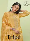 Tripti By T&M Fancy Linen Embroidery Dress Material Surat Wholesale Market