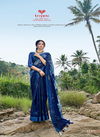 TRIVENI PANCHEE Latest Designer Fancy Festive Wear Heavy Cotton Linen Saree Collection