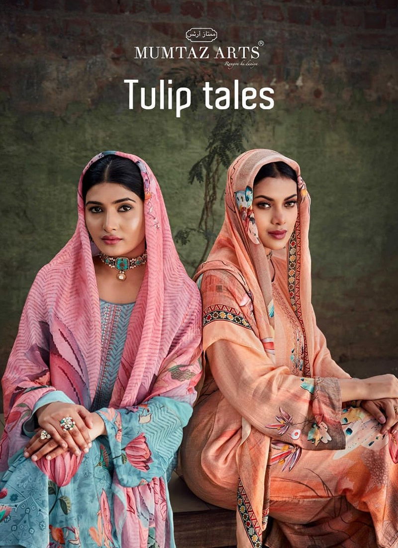 Tulip Tales By Mumtaz Viscose Maslin Digital Printed Dress Material Wholesale Online Catalog