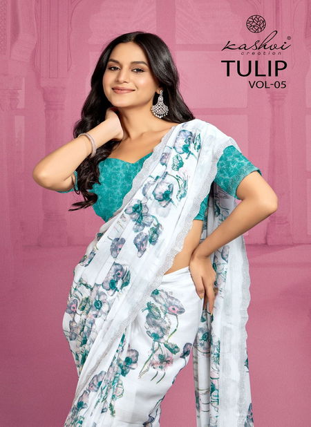 Tulip Vol 5 By Kashvi Rimzim Printed Daily Wear Sarees Orders In India Catalog