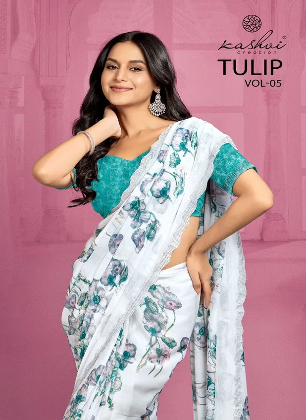 Tulip Vol 5 By Kashvi Rimzim Printed Daily Wear Sarees Orders In India