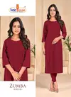 Tunic House Zumba 03 Chikankari Work Viscose Rayon Designer Kurtis
