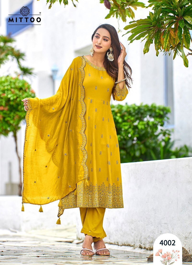 Tyohar By Mittoo Rayon Designer Kurti With Bottom Dupatta Wholesale Market In Surat
 Catalog