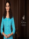 TZU REHANA Latest Casual Wear Lucknowi Print With Embroidery Work Pure Cotton Kurti With Palazzo Collection 