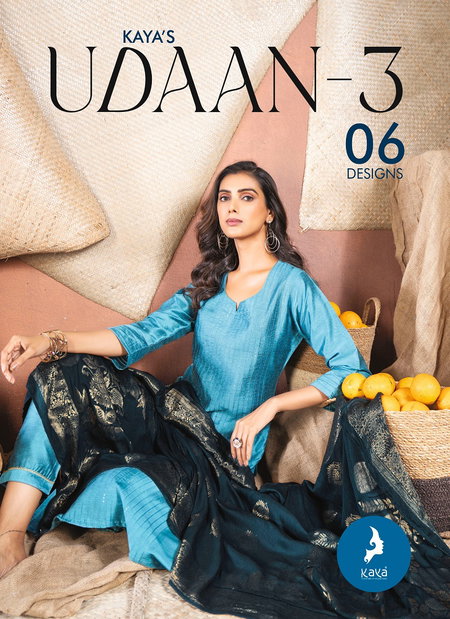 Udaan 3 By Kaya Plain Pure Silk Kurti With Bottom Dupatta Wholesale Price In Surat