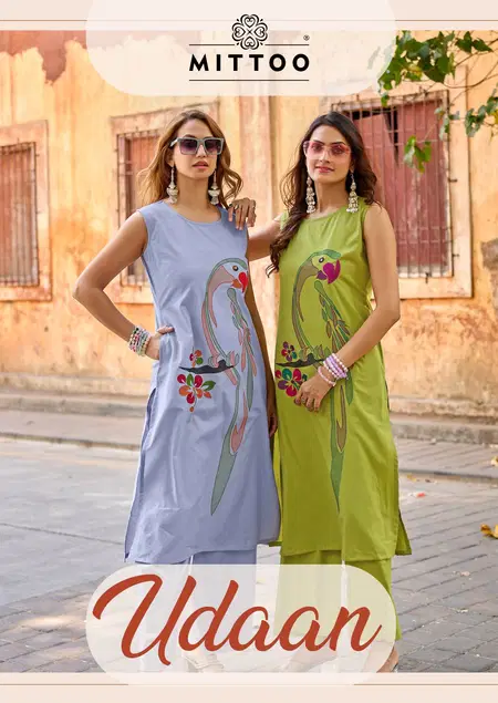 Udaan By Mittoo Dhabu Cotton Kurti With Bottom Wholesale Price In Surat